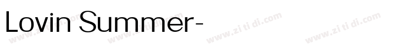 Lovin Summer字体转换